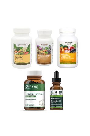 NO. 5 COVID Detox Set: NAC + Herbal Detox + Immune Stim + Quercetin + Turmeric Supreme