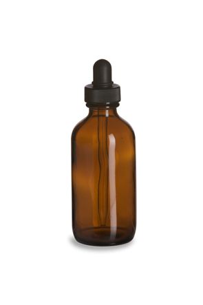 棕色玻璃滴管瓶 Amber Boston Round Glass Bottle 2 oz w/ Dropper